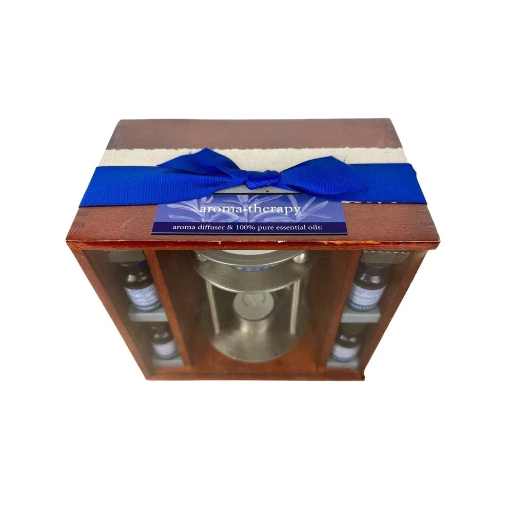 Aromatherapy Diffuser Three Essential 100% Pure Oils Five‎ Tea Light_New Sealed!